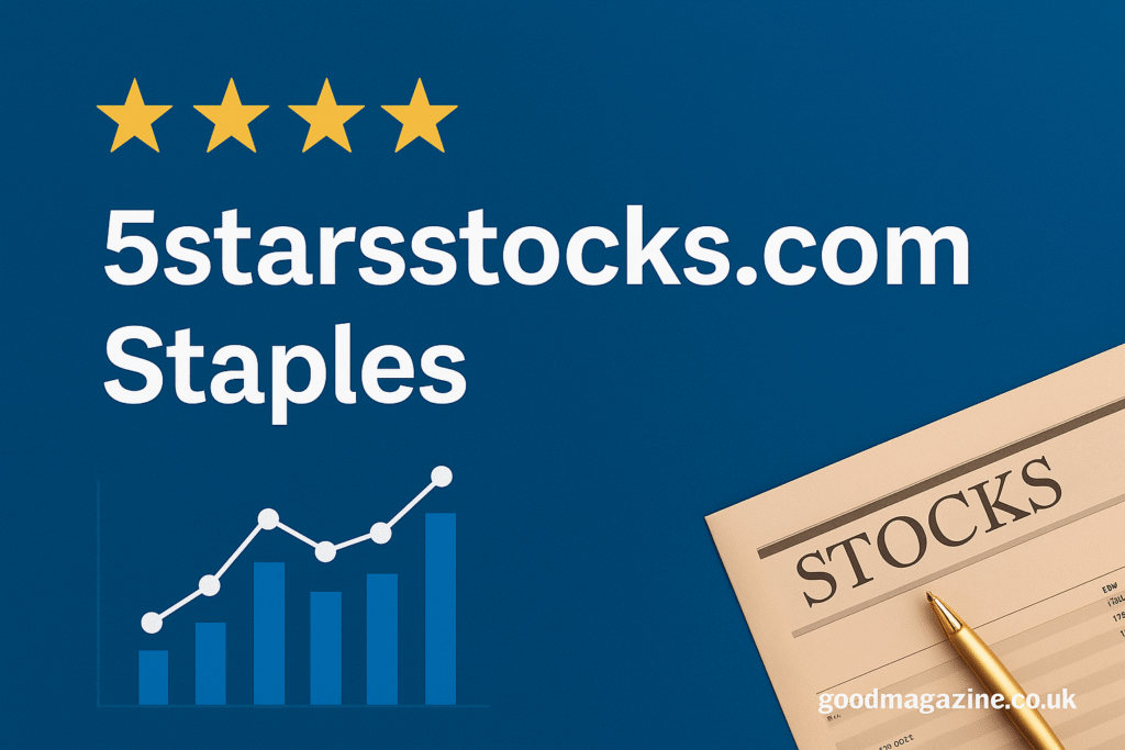 5starsstocks.com staples featured image with bar chart and stock visuals